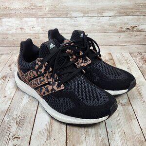 ADIDAS Ultraboost 5.0 DNA Women's 7 Black Animal Print Sneakers Shoes HP9558